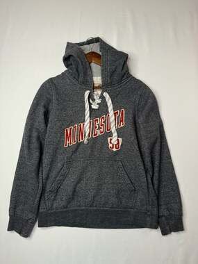 Artisans Minnesota 98 Hoodie Size S Gray Laced Pullover Sweatshirt
